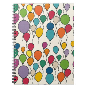 Birthday Balloon Watercolor Blank Journal Notizblock