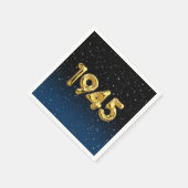 Birthday Balloons 1945 in Stars Napkins Serviette (Ecke)