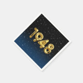 Birthday Balloons 1948 in Stars Napkins Serviette (Ecke)