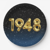 Birthday Balloons 1948 in Stars Pappteller (Vorderseite)