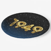 Birthday Balloons 1949 in Stars Paper Plate Pappteller (Schrägansicht)
