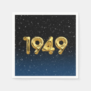 Birthday Balloons 1949 in Stars Serviette