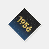 Birthday Balloons 1956 in Stars Serviette (Ecke)