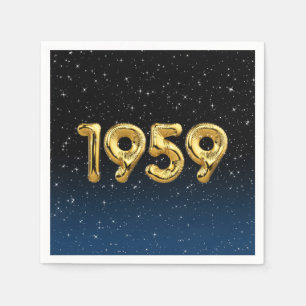 Birthday Balloons 1959 in Stars Serviette