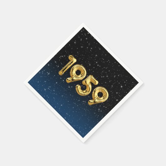 Birthday Balloons 1959 in Stars Serviette (Ecke)