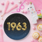 Birthday Balloons 1963 in Stars Paper Plate Pappteller (Party)