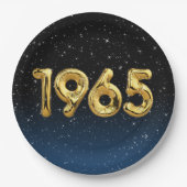 Birthday Balloons 1965 in Stars Paper Plate Pappteller (Vorderseite)