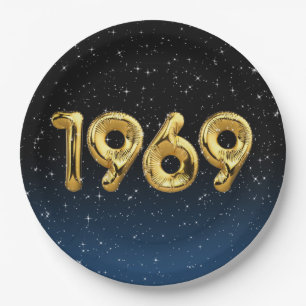Birthday Balloons 1969 in Stars Pappteller