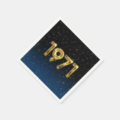 Birthday Balloons 1971 in Stars Napkins Serviette (Ecke)