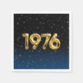 Birthday Balloons 1976 in Stars Serviette (Vorderseite)