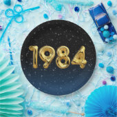 Birthday Balloons 1984 in Stars Napkins Pappteller (Party)