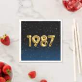 Birthday Balloons 1987 in Stars Serviette (Beispiel)