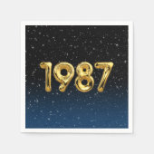 Birthday Balloons 1987 in Stars Serviette (Vorderseite)