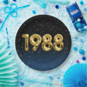 Birthday Balloons 1988 in Stars Pappteller (Party)