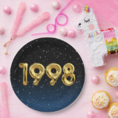 Birthday Balloons 1998 in Stars Paper Plate Pappteller (Party)