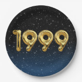 Birthday Balloons 1999 in Stars Paper Plate Pappteller (Vorderseite)