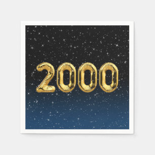 Birthday Balloons 2000 in Stars Napkins Serviette