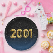 Birthday Balloons 2001 in Stars Paper Plate Pappteller (Party)