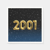 Birthday Balloons 2001 in Stars Serviette (Vorderseite)