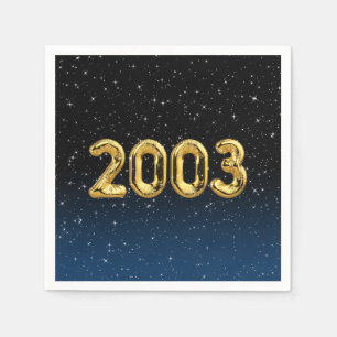 Birthday Balloons 2003 in Stars Serviette