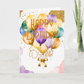 Birthday Balloons. Add Name. Karte (Vorderseite)