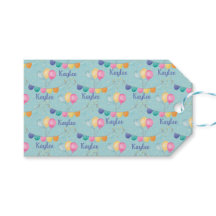 Birthday Balloons and Stars on Blue