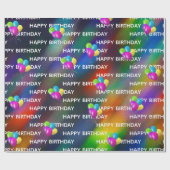Birthday Balloons auf Abstrakt Geschenkpapier (Flach)