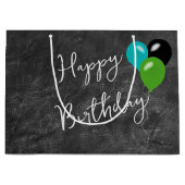 Birthday Balloons auf Leder Große Geschenktüte (Vorderseite)