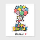 Birthday Balloons Aufkleber (Blatt)
