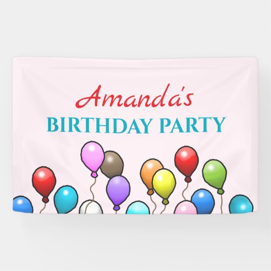 Birthday Balloons Banner (Horizontal)
