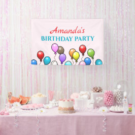 Birthday Balloons Banner