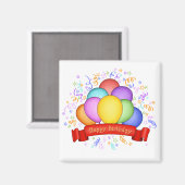 Birthday Balloons & Banner Magnet (Vorderseite/Rückseite)