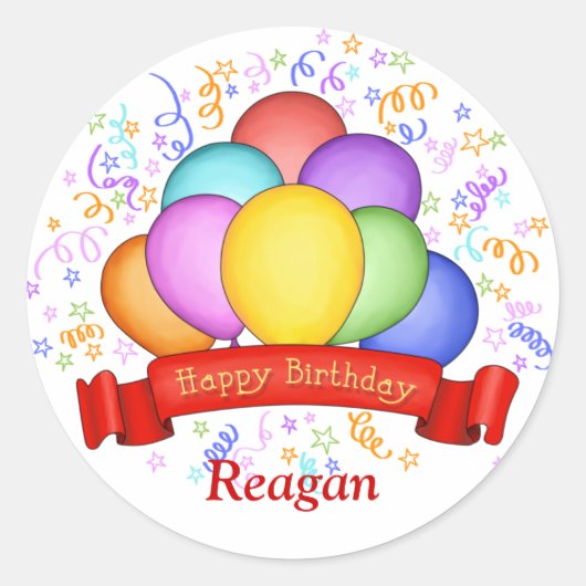 Birthday Balloons & Banner Stickers (Vorderseite)