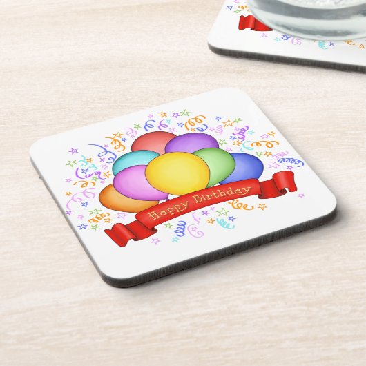 Birthday Balloons & Banner Untersetzer Set (Linke Seite)
