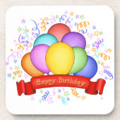 Birthday Balloons & Banner Untersetzer Set (Vorderseite)