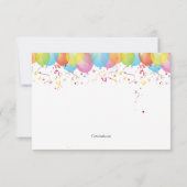 Birthday Balloons Card Karte (Rückseite)