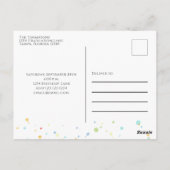 Birthday Balloons Confetti Modernes Party Niedlich Postkarte (Rückseite)