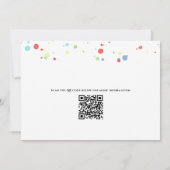 Birthday Balloons Confetti Modernes Party QR Code Einladung (Rückseite)