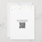 Birthday Balloons Confetti Modernes Party QR Code Einladung (Rückseite)