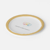 Birthday Balloons Custom Pappteller (Schrägansicht)