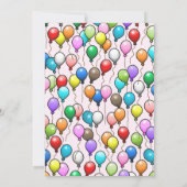 Birthday Balloons Dankeskarte (Rückseite)