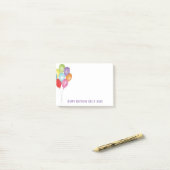 Birthday Balloons Editable Post it Notes Post-it Klebezettel (Auf Schreibtisch)