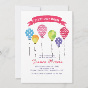 Birthday Balloons Einladung