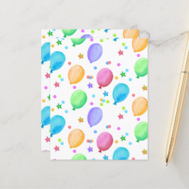 Birthday Balloons farbenfrohe Scrapbook Paper