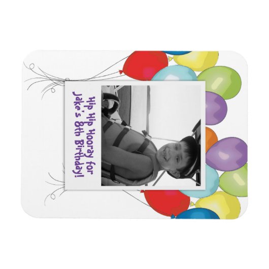 Birthday Balloons Foto Magnet (Horizontal)
