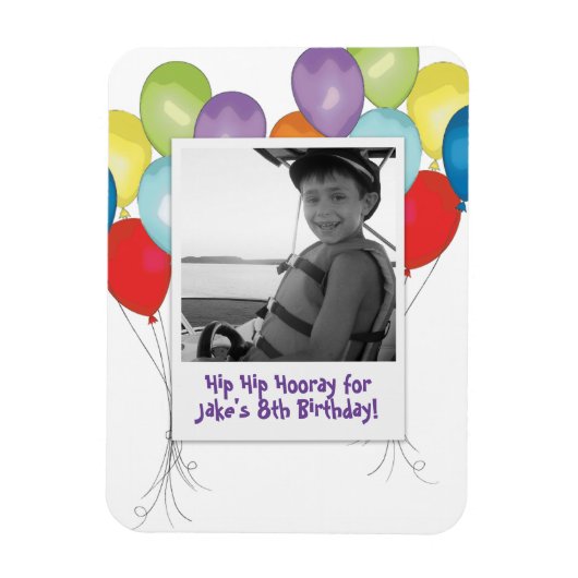 Birthday Balloons Foto Magnet (Vertikal)