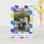 Birthday Balloons für Oma-Foto Karte (Gelbe Blume)