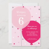 Birthday Balloons Geburtstagseinladungen (Vorderseite)