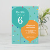 Birthday Balloons Geburtstagseinladungen (Stehend Vorderseite)