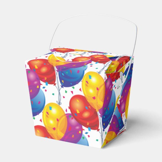 Birthday Balloons Gefallen Box Geschenkschachtel (Vorderseite)